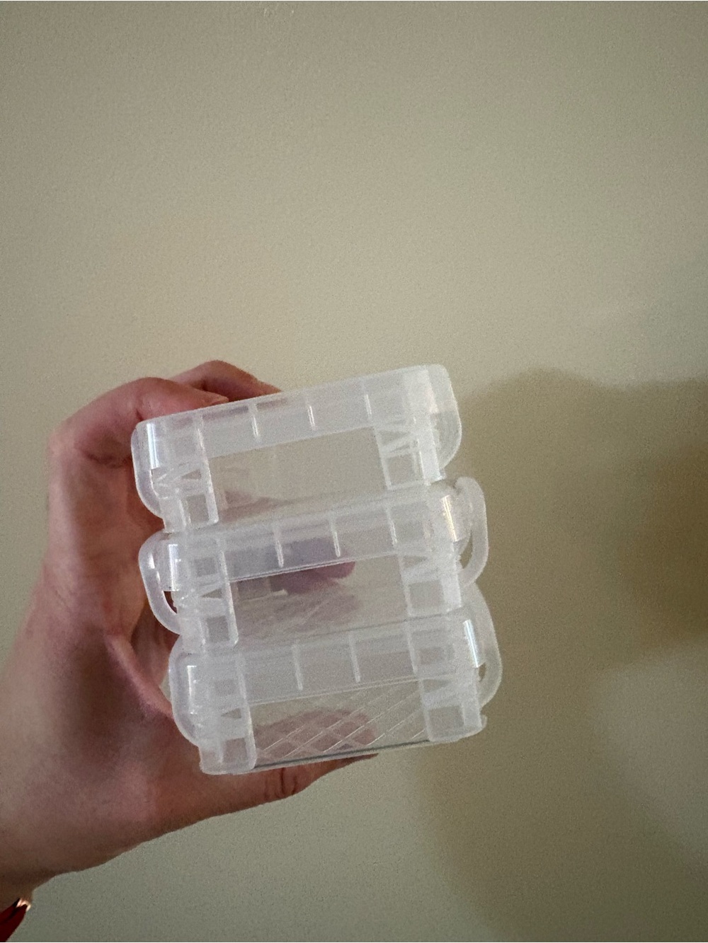 Clear Stackable Plastic craft Boxes - Set of 3